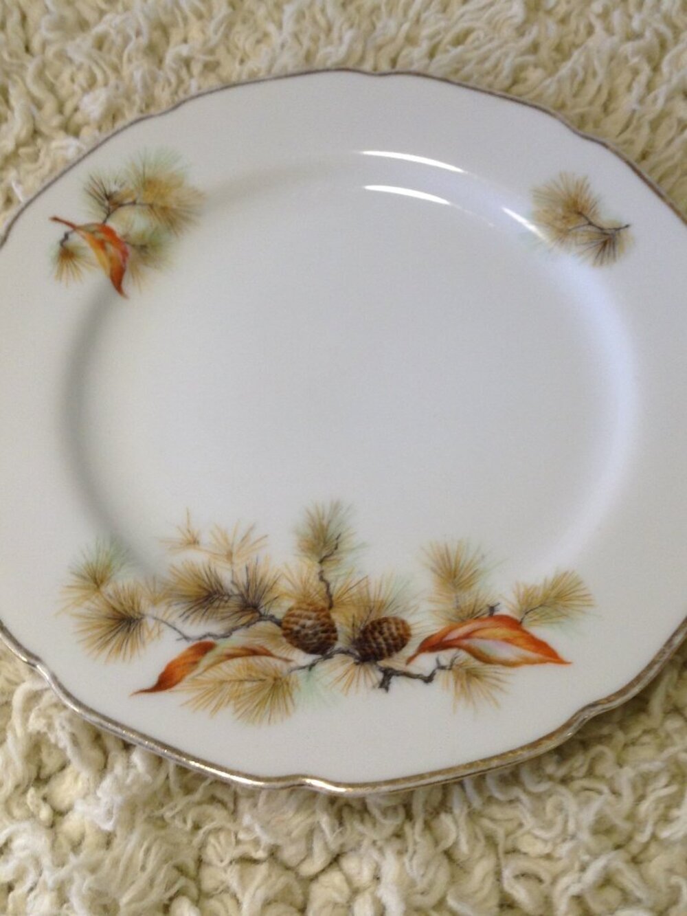 VTG 1950 Pine Tree Fine Translucent China Japan (RARE Pattern) MCM Traditional